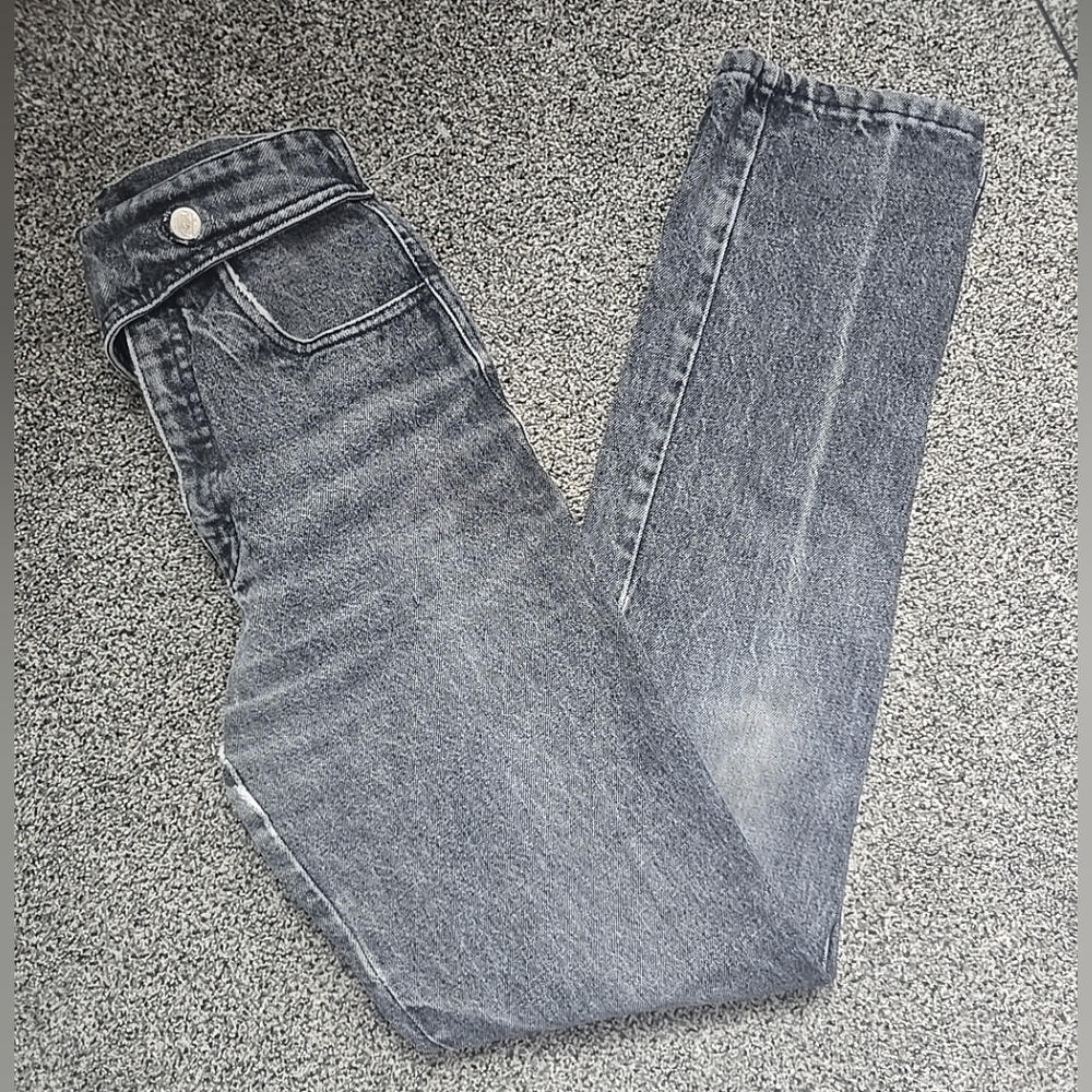 VTG Roper Riding wester Jeans Women Size 3/4 Gray Extra High Rise Straight Leg - Picture 5 of 16